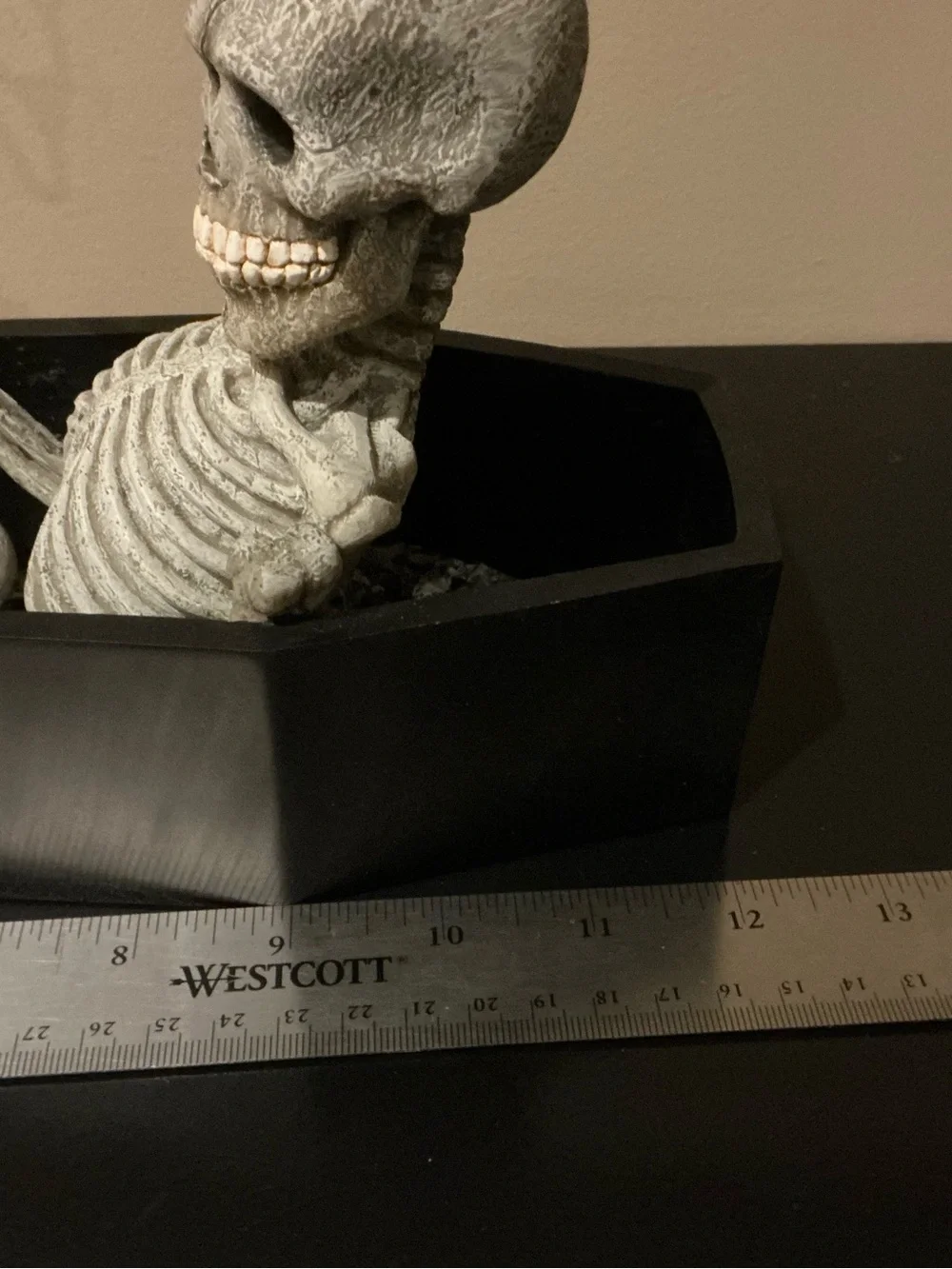 AMAZING Skeleton in Coffin Halloween Decor